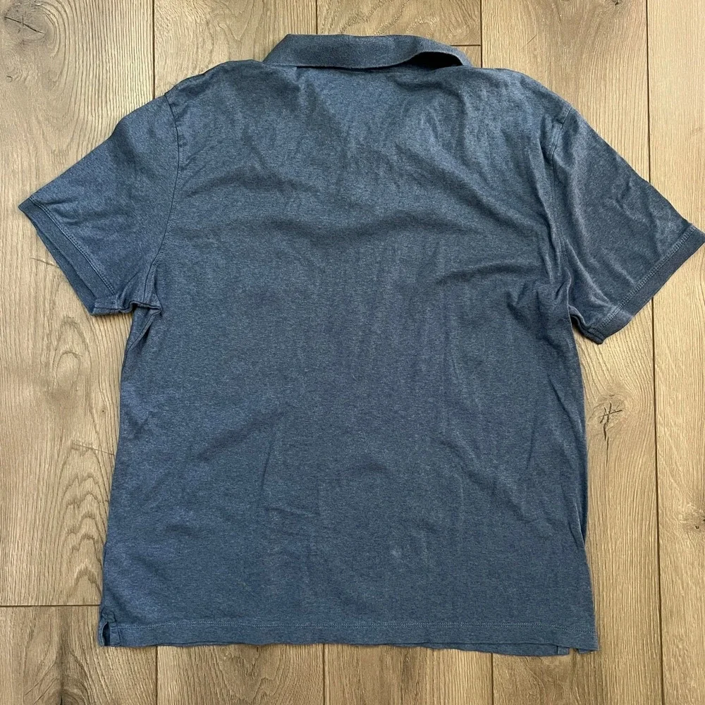 Banana Republic Mens XL Short Sleeve Polo Blue 100% Cotton Preppy Classic